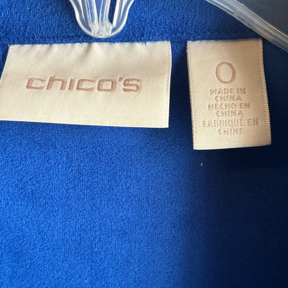 Chico's Blue Women's Jacket - Picture 3 of 4